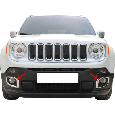 Nerez kryty predných hmloviek Omtec Jeep Renegade 2014-2019