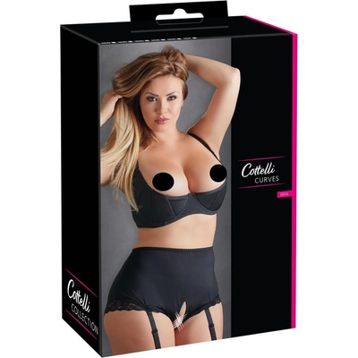 Cottelli Plus Size - stiffened bra (black)