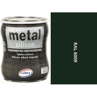 VITEX HEAVY METAL SILIKON - ALKYDOVÁ FARBA NA KOV RAL 6009 JEDLOVO ZELENÁ 2,25L 0425