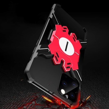Pouzdro Bomba Luxusní spider hliníkový obal pro iphone - černo-červený iPhone 11 Pro Max P30_IPHONE_11_PRO_MAX