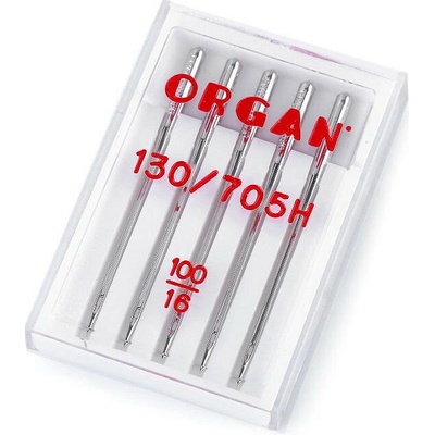 Strojové jehly Universal 70;80;90;100 Organ Varianta: 4 (100/16) nikl, Balení: 1 krab. – Zboží Dáma