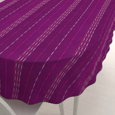 Biante bavlna oválný ubrus Olivia OL-002 Proužky na fialovém 100x140cm