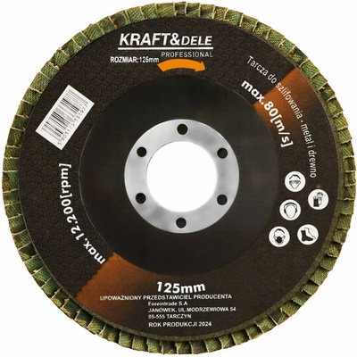 Kraft & Dele Brúsny lamelový kotúč 125 mm P80 KD967