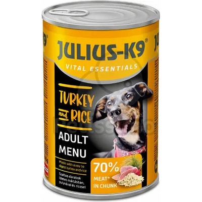 Julius-K9 Vital Essentials Adult Menu - Turkey & Rice 6 x 1240 г