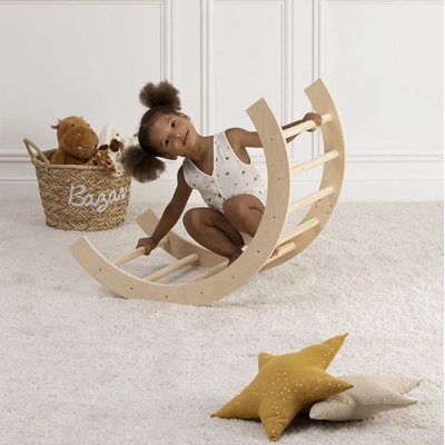 Montessori Atmosphera dřevěná houpačka/prolézačka 2v1 – Sleviste.cz