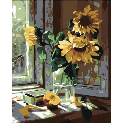 zuty Malování podle čísel Slunečnice ve váze 80 x 100 cm vypnuté plátno na rám 8596530000877