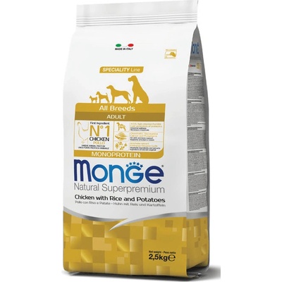Monge Dog Adult kura ryža a zemiaky 2,5 kg