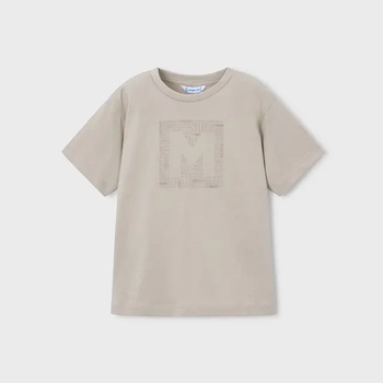 MAYORAL Тениска къс ръкав basic Сивo-бежов цвят за мини момче Mayoral