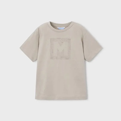 MAYORAL Тениска къс ръкав basic Сивo-бежов цвят за мини момче Mayoral