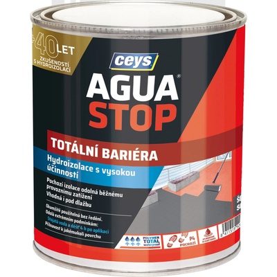 Ceys AGUA STOP Hydroizolační hmota Totální bariéra, 1 kg, šedá 42902831