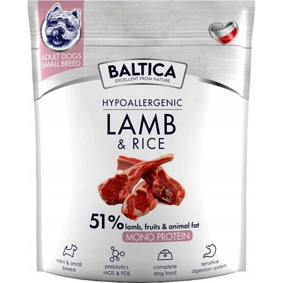 Baltica Nutraceutic Hypoallergenic malé jehněčí rýže 1 kg