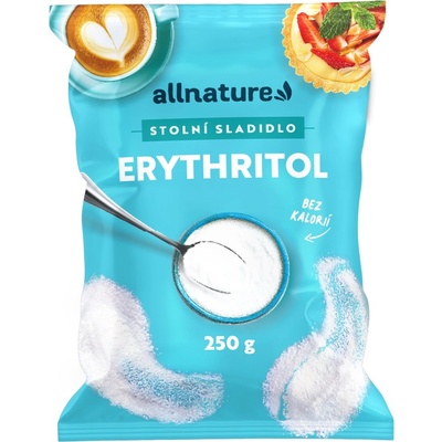 Allnature Erythritol sladidlo bez kalórií 250 g
