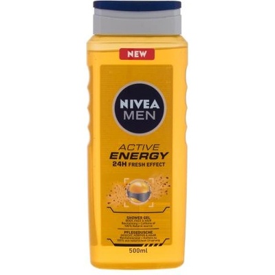 Nivea Men Active Energy енергизиращ душ гел за лице, тяло и коса 500 ml за мъже