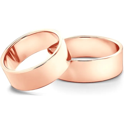 SAVICKI Сватбени халки: розово злато, плоски. 7 мм
