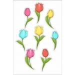 LearnHow Double-sided window decorations - Tulips 02 8pcs