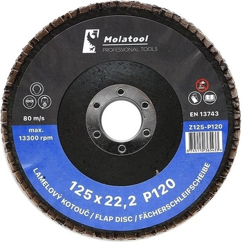 Molatool Lamelový brusný kotouč 125 mm P120 Z125-P120