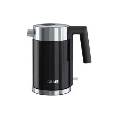 Graef Електрическа кана Graef, WK402, капацитет 1 L, подвижен корпус, подвижен филтър за варовик от неръждаема стомана, лесно наливане, автоматично изключване, защита от прегряване, 2015 W, черна