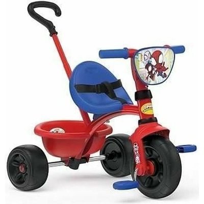 Smoby Spidey Be Fun Tricycle s vodiacou tyčou a voľnobehom