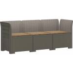vidaXL Пейка за градина с Cushions във вид на ратан 3-местен ПП (3443832)
