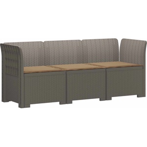 vidaXL Пейка за градина с Cushions във вид на ратан 3-местен ПП (3443832)