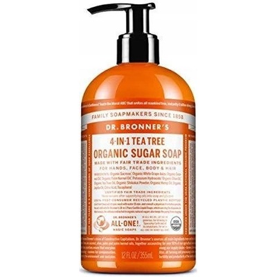 Dr. Bronner´s Shikakai Tea Tree tekuté hydratační mýdlo na tělo i vlasy 355 ml