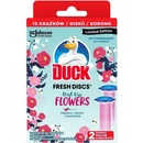 Dezinfekčné prostriedky na WC Duck Fresh Discs First Kiss Flowers Toaletný gél pre hygienickú čistotu a sviežosť vašej toalety 36 ml