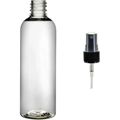 Via Plastová lahvička čirá s Černým kosmetickým rozprašovačem 100 ml