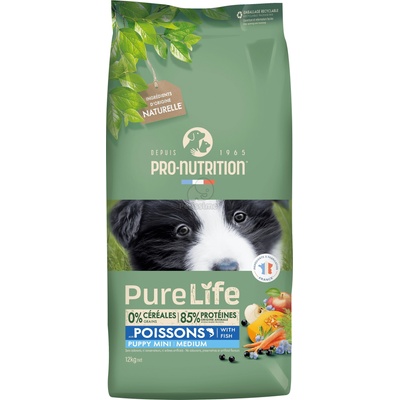 Pro-Nutrition PureLife Puppy Mini/Medium суха храна за кучета - с риба 2 кг