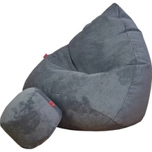 Supplies sedací vak Dot Relax z plyšoviny grafitový
