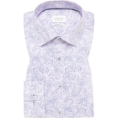 Eterna pánska vzorovaná košeľa slim fit ružová