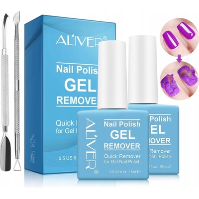 Aliver odlakovač na nehty s acetonem 30 ml 2 x 15 ml