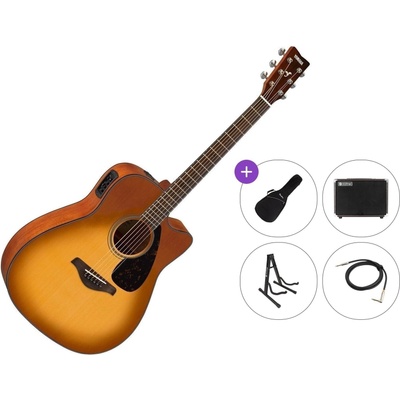 Yamaha FGX800C Premium SET Sand Burst Електро-акустична китара Дреднаут
