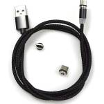 HARAHU Usb заряден кабел 3в1 с магнитни накрайници - Черен kp30706