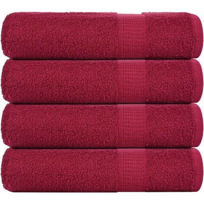 vidaXL Кърпи за баня FROGN 4 бр. бордо 100x150 см 360 г/м2 (136741)