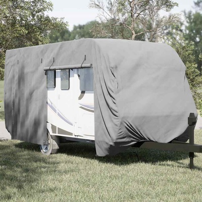 vidaXL Покривало за каравана сиво 610x250x220 cm Нетъкана материя (4015867)