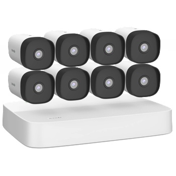 Image 1 of Tenda Комплект 8 камери за видеонаблюдение и 8-канален NVR Tenda K8P-4TR, 4MP 4K UHD, 4mm, PoE, Бял (K8P-4TR)
