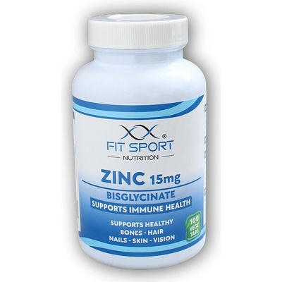 FitSport Nutrition Zinc 15mg Bisglycinate 100 vege tabliet
