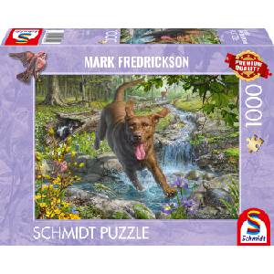 Schmidt Spiele Пъзел Schmidt от 1000 части - Ретривър през пролетта (58559)