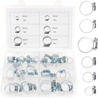 Falcon F01123 , Hadicové spony, sada 34 ks