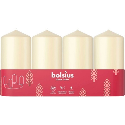 Bolsius Pillar Advent 48 x 100 mm, 4 ks
