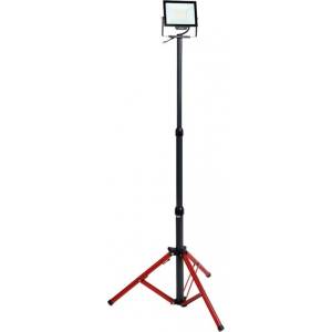 Lightex Стойка за прожектор, единична, max. 1.6m, червен + сив - Lightex (631AD0000040)