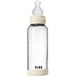 BIBS Стъклена бебешка бутилка Bibs - Със силиконов биберон, 240 ml, Ivory (50201216) - baby
