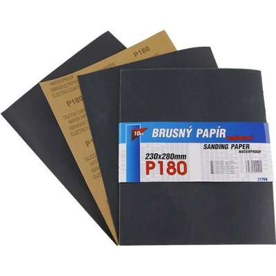 Brusný papier 230x280mm P180 10ks Waterproof