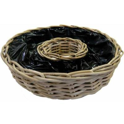 A.H.G.Obal na kvetináč ø 33 cm 43 cm ratan sivý 1-TPC1155-B