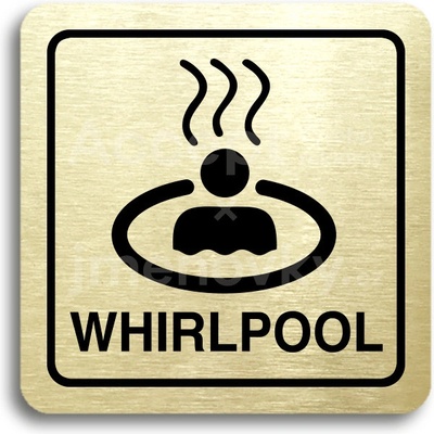 ACCEPT Piktogram whirlpool - zlatá tabulka - černý tisk