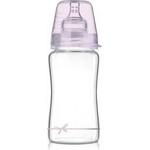 LOVI Шише Lovi - Baby Shower, стъклено, 250 ml, 3 м+, розово (74/204_g) - baby