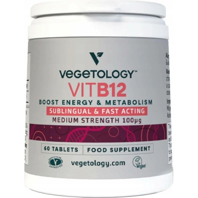 Vegetology Vitamin B12 pod jazyk, 100µg 60 tablet