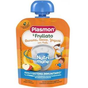 Plasmon Плодова закуска Нутримюн банан, кокос и йогурт 85г - bubu
