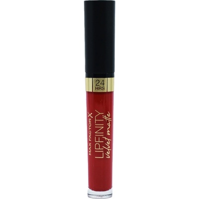 Max Factor Lipfinity Velvet Matte 24HRS tekutá matná rúž 025 Red Luxury 3,5 ml