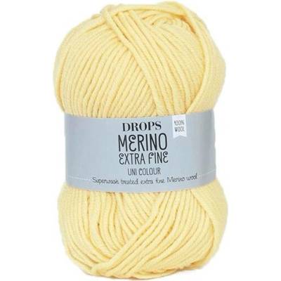 Příze DROPS Merino Extra Fine uni color 24 - světlá žlutá